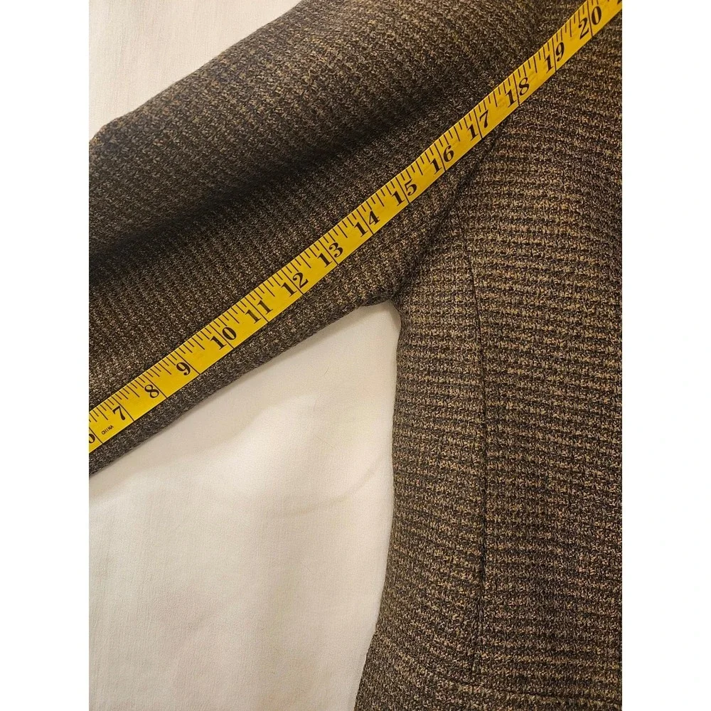 Hart Schaffner Marx Nordstrom Mens‎ Brown Micro Check Wool Blazer Sport Coat 42R